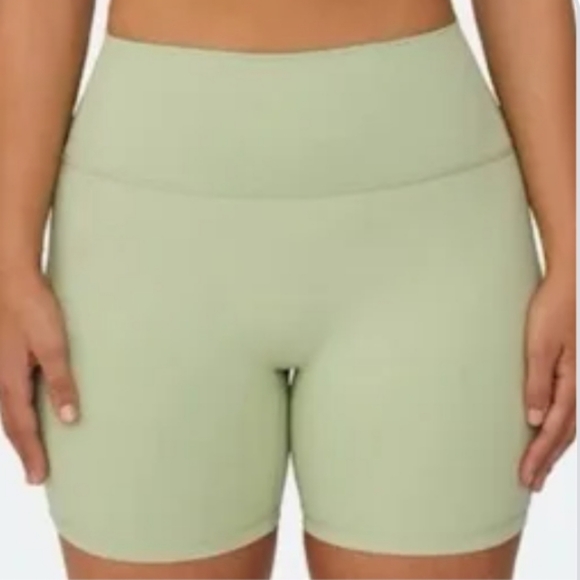 Set Active Sportbody Biker Shorts Large Light Sage Green High Waist - Picture 1 of 10